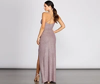 Leann Formal High Slit Glitter Dress