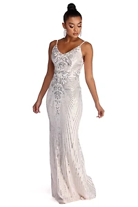 Delaney Formal Sleeveless Sequin Dress
