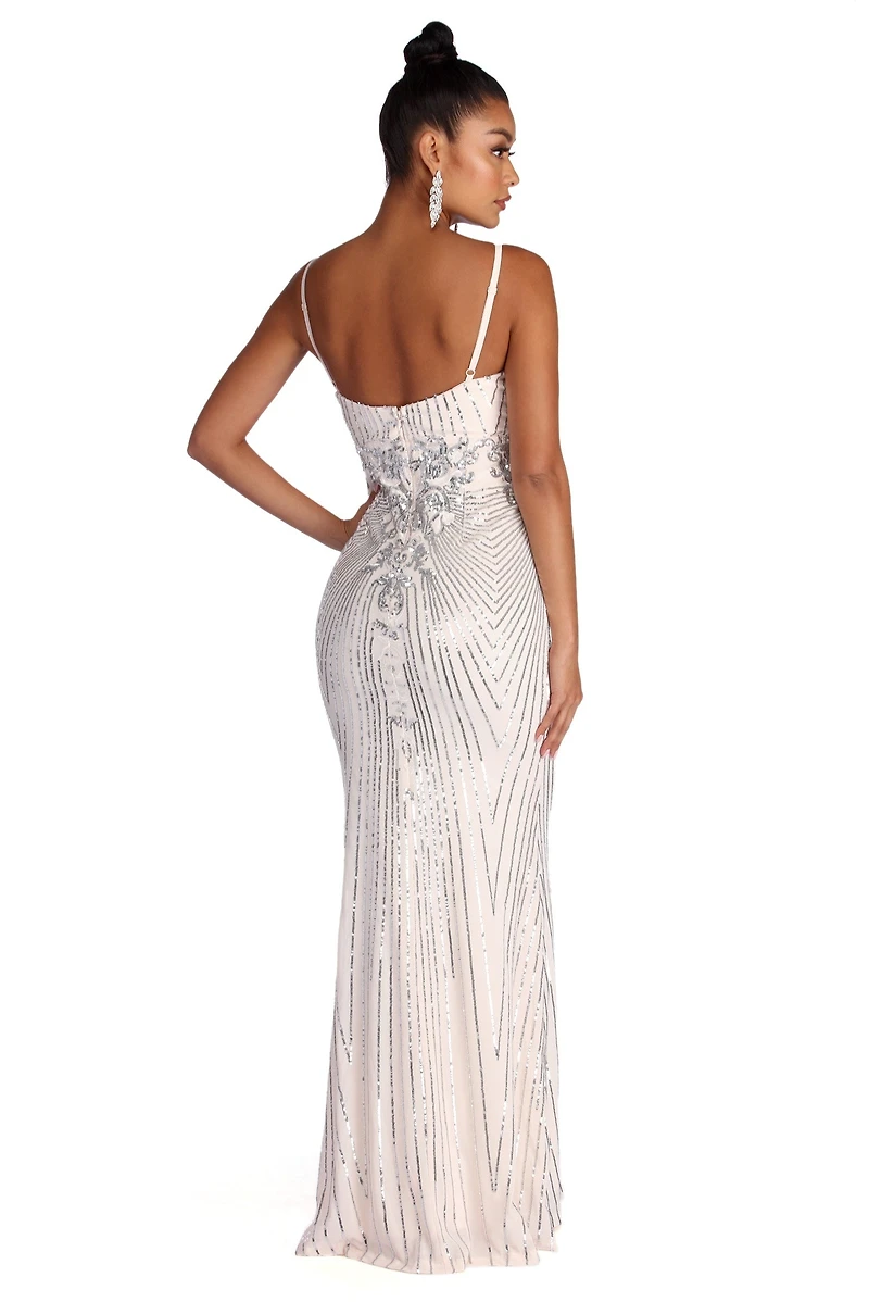Delaney Formal Sleeveless Sequin Dress