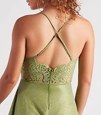Kensley Formal Glitter A-Line Dress