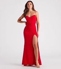 Daphne Formal Crepe Mermaid Dress