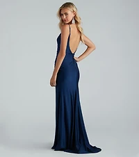 Aubree Formal Satin Mermaid Dress