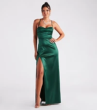 Trixie Formal Satin A-Line Dress
