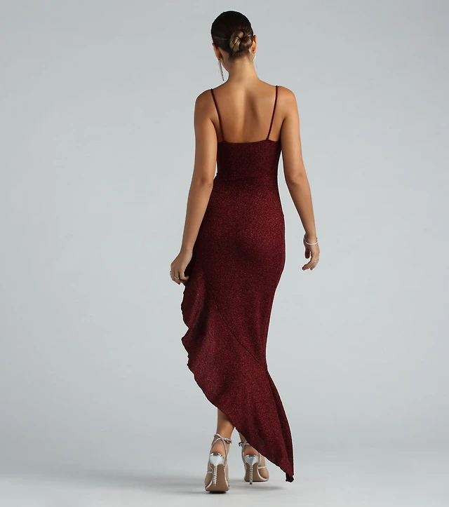 linda formal glitter ruffled dress Compare Linda Formal Glitter Ruffled Dress