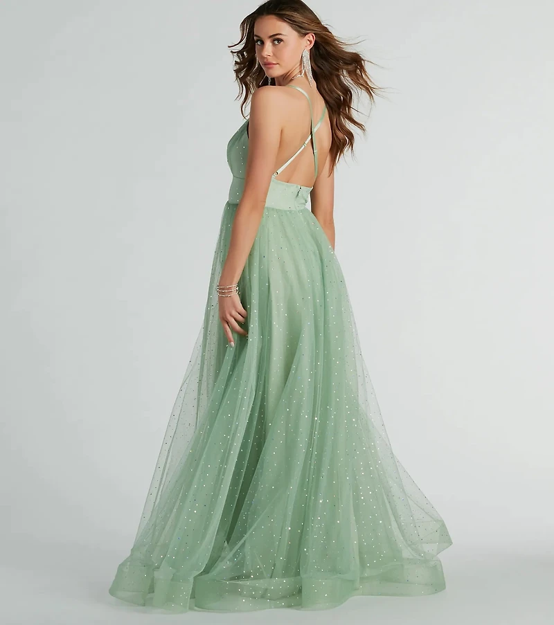 Vanessa V-Neck Tulle Gown