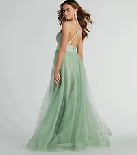 Vanessa V-Neck Tulle Gown