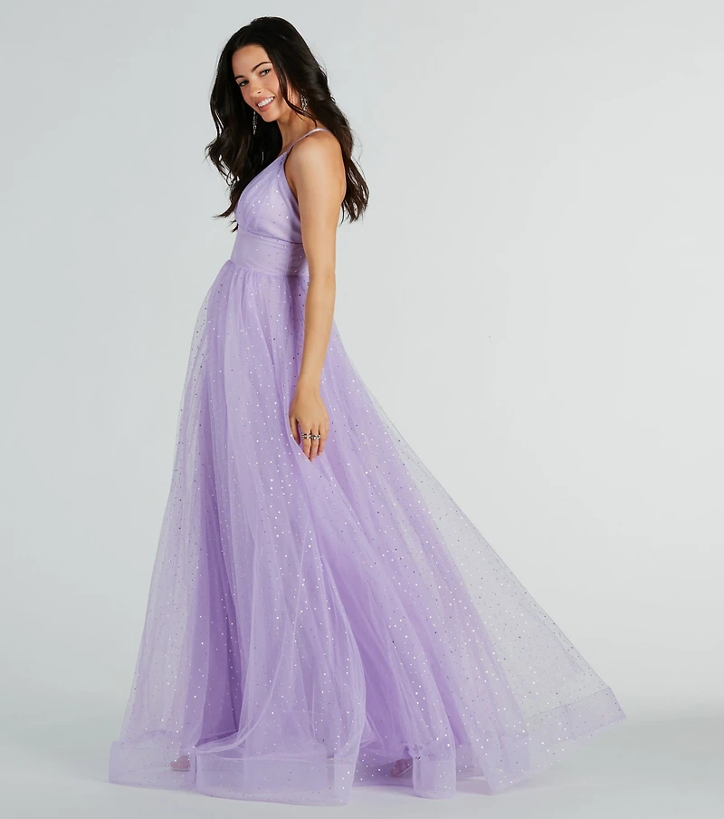 Vanessa V-Neck Tulle Gown