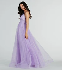 Vanessa V-Neck Tulle Gown