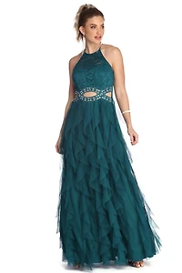 Sonia Lace Mesh Tendril Dress