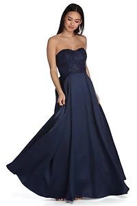 Laurie Lace And Satin Ball Gown
