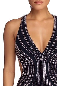 Jules Formal Beaded Halter Dress