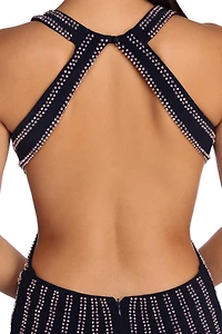 Jules Formal Beaded Halter Dress