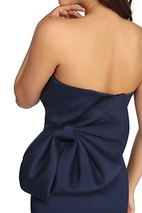 Jan Formal Strapless Bow Dress