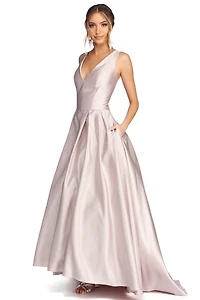 Reina Stunning Satin Ball Gown