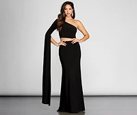 Linda One Shoulder Two Piece Dress