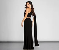Linda One Shoulder Two Piece Dress