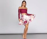 Raena Sequin Lace Party Dress