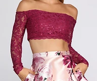 Raena Sequin Lace Party Dress