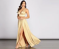 Juniper Satin Two Piece Gown