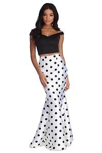 Meredith Polka Dot Two Piece Dress