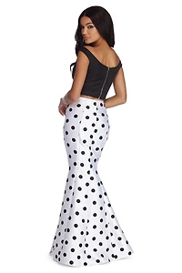 Meredith Polka Dot Two Piece Dress
