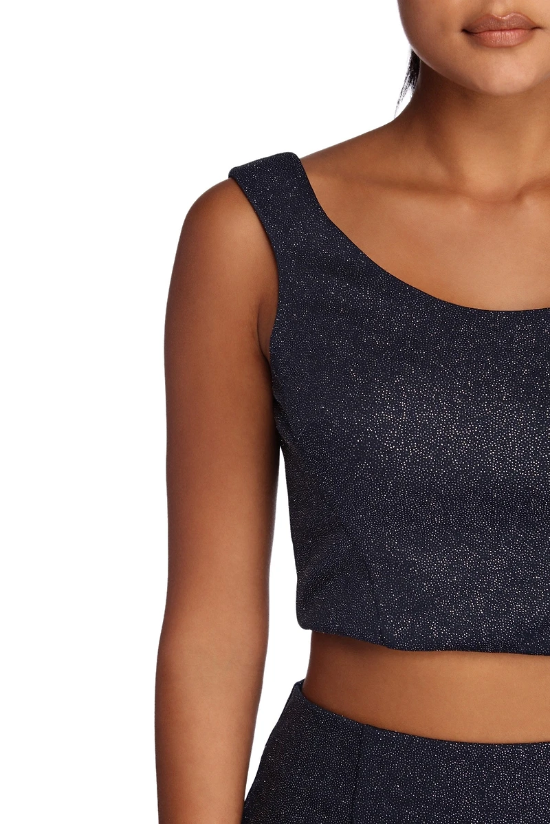 Mariah Glitter Two Piece Dress