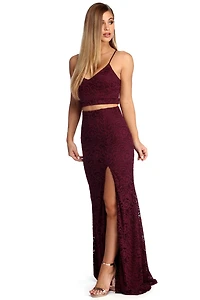 Lottie Formal Lace Two Piece Dress
