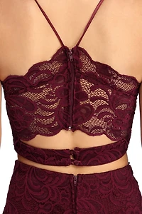 Lottie Formal Lace Two Piece Dress