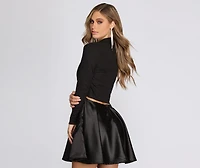 Sparkle Stunner Long Sleeve Cover Up