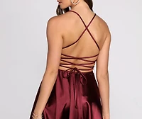 Stylish Satin Skater Dress