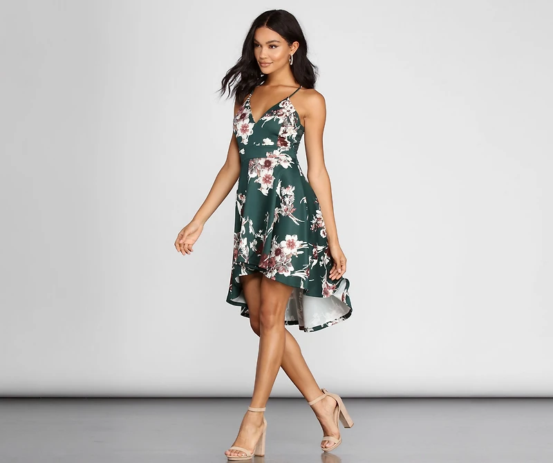 Fond Of Floral Skater Dress