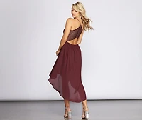 Feeling A Little Lacy High-Low Dress