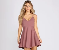 Flared and Flirty Ponte Skater Dress