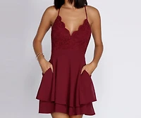 Never Too Much Chiffon Skater Dress