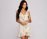 Cutie Chiffon Floral Mini Dress