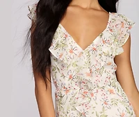 Cutie Chiffon Floral Mini Dress