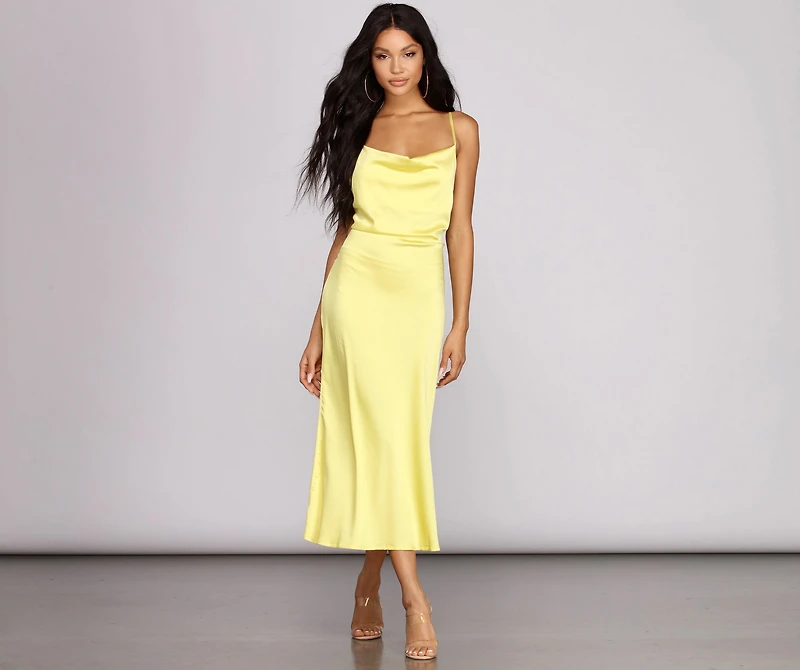 Zest Lace-Up Midi Dress