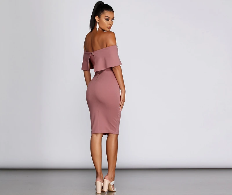 Outfit On Ponte Midi Dress