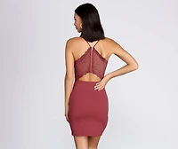 Pretty Pleats Wrap Mini Dress