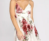 Fairy Tale Florals Chiffon Skater Dress