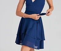 Effortless Vibes Chiffon Skater Dress