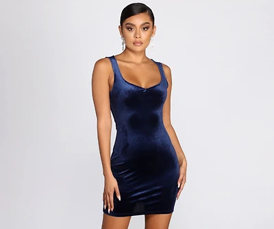 Vibin' Velvet Mini Dress