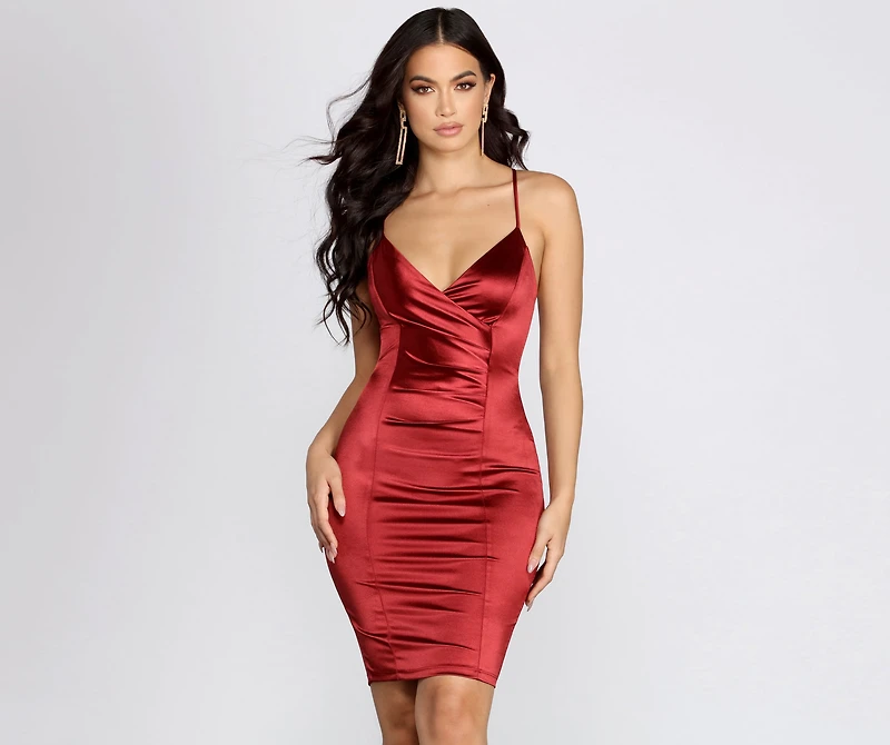 Spotlight Stealin' Satin Mini Dress