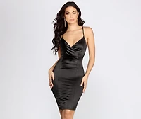 Spotlight Stealin' Satin Mini Dress