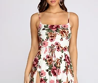 Fab Floral Brushed Knit Maxi Dress