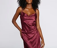 Stylishly Fierce Satin Midi Dress