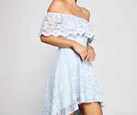 Loving Lace High Low Skater Dress