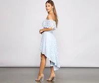 Loving Lace High Low Skater Dress