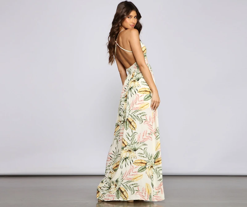 Take Me Back Tropical Maxi Dress
