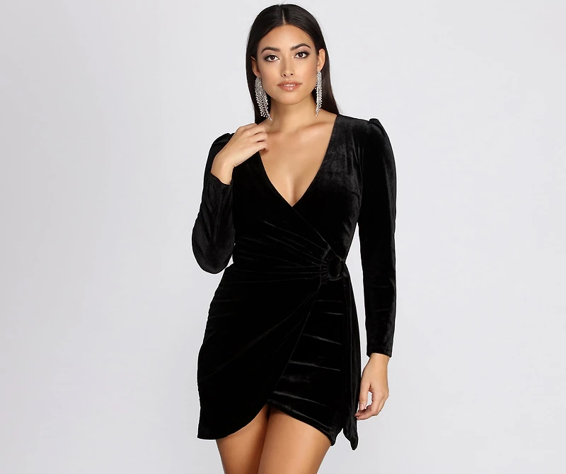Put A Ring On It Velvet Mini Dress